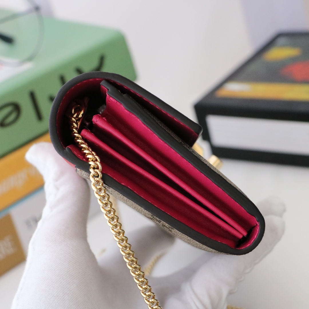 Gvc*1 padlock continental wallet ebony gg svp*me canvas red leather top ‎453506 19 x 10 x 3.5 cm