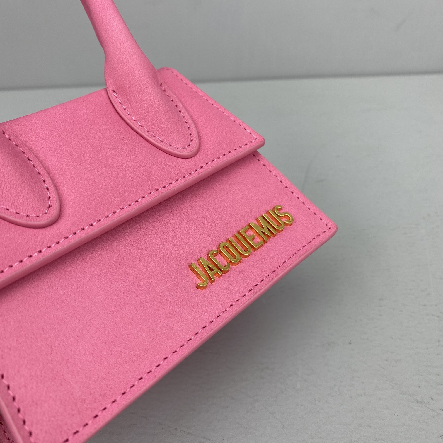 JACQUEMUS LE CHIQUITO Mini Leather Bag Pink 213BA01 12 x 8 x 5 cm
