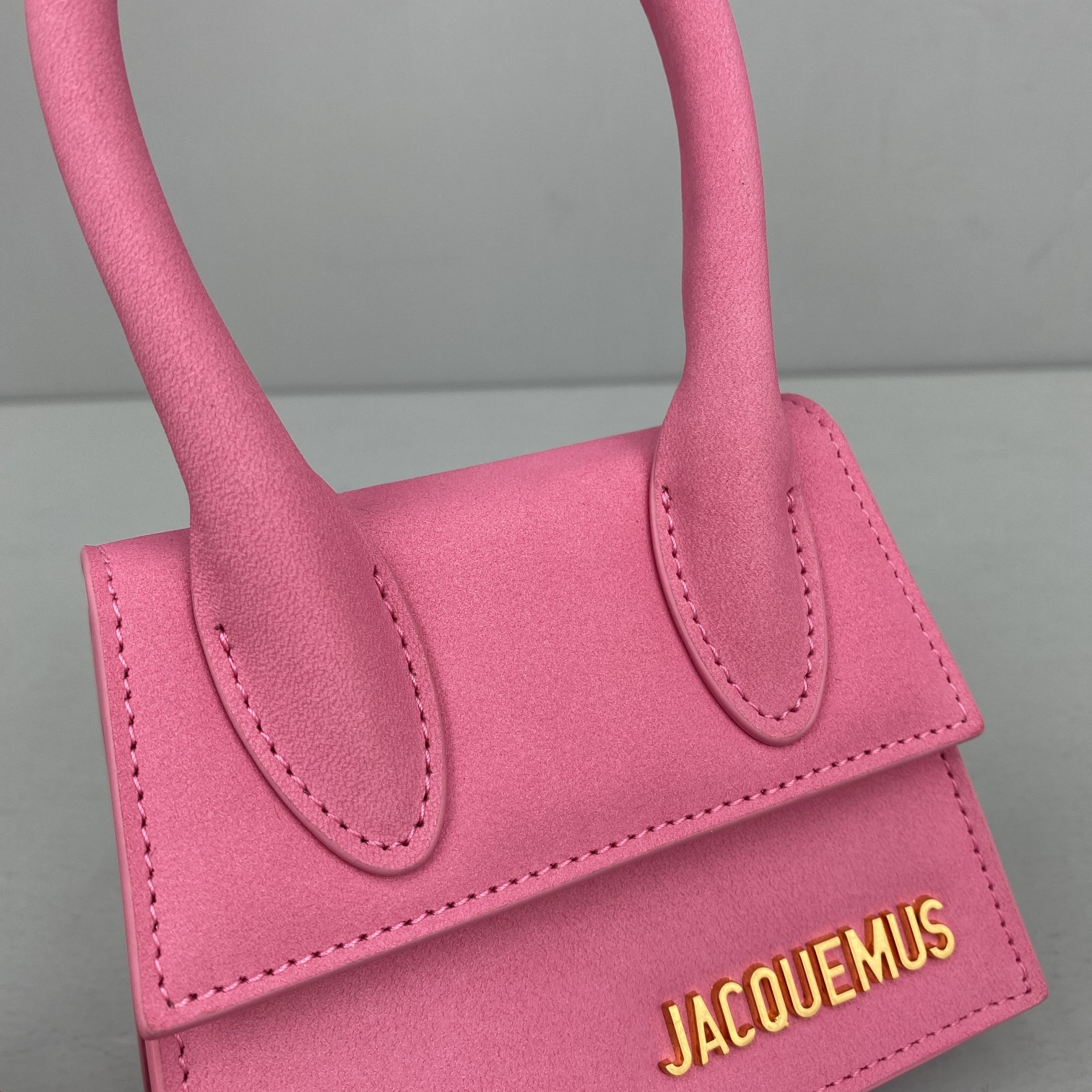 JACQUEMUS LE CHIQUITO Mini Leather Bag Pink 213BA01 12 x 8 x 5 cm
