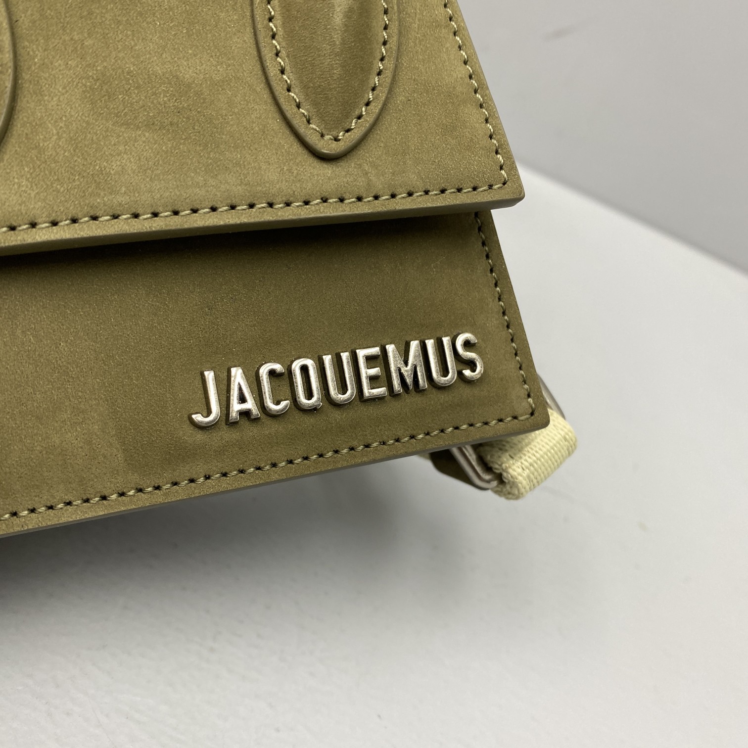 JACQUEMUS LE CHIQUITO Mini Leather Bag Dark Green 213BA01 12 x 8 x 5 cm