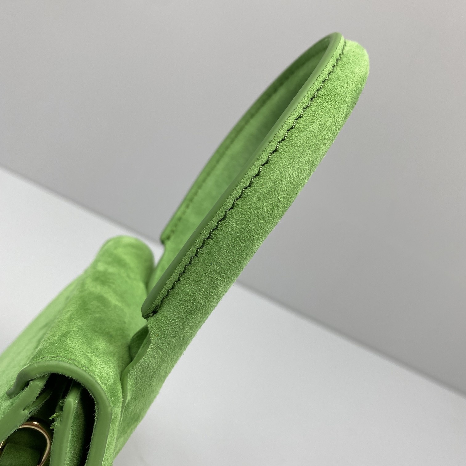 JACQUEMUS LE CHIQUITO Mini Velvet Bag Green 213BA01 12 x 8 x 5 cm