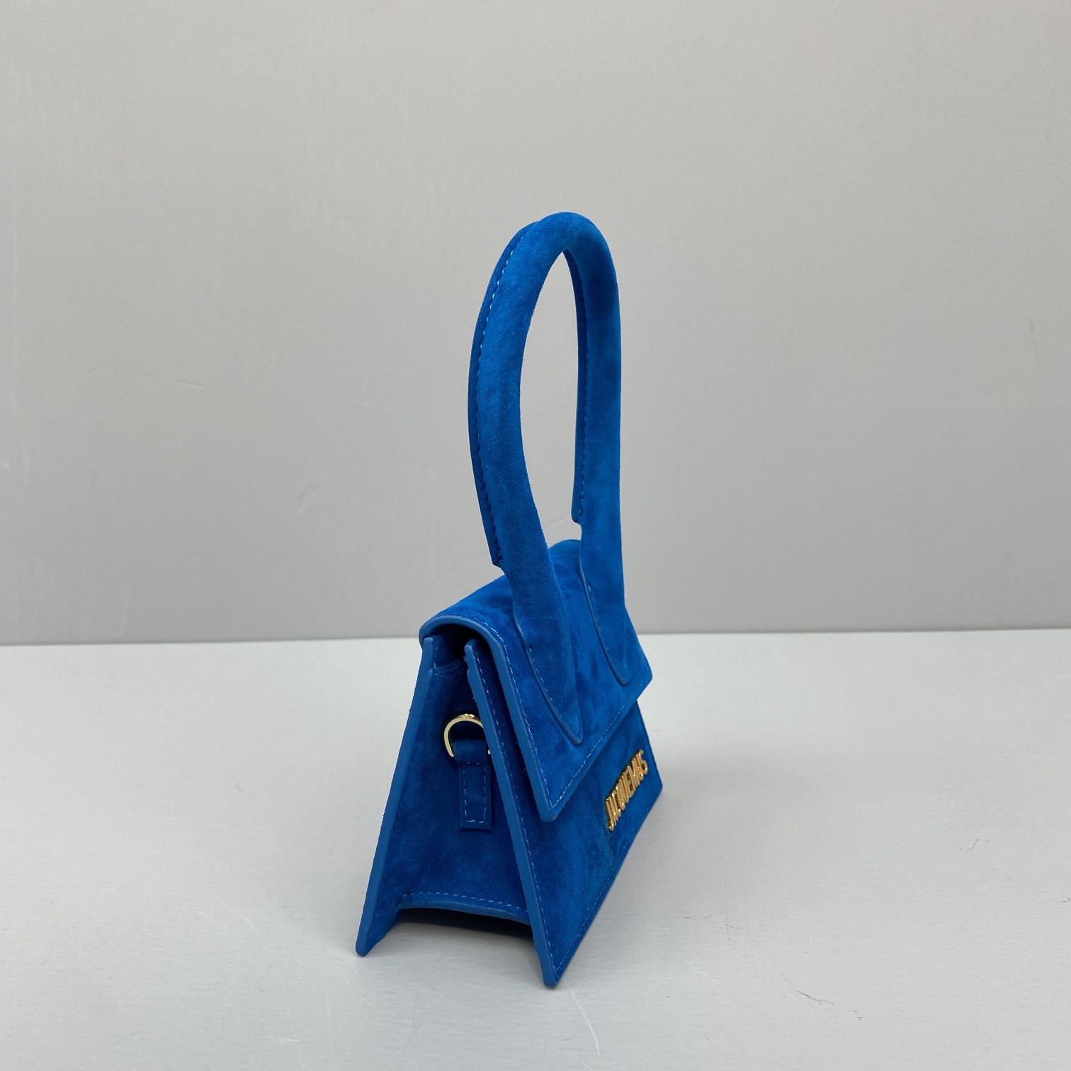 JACQUEMUS LE CHIQUITO Mini Velvet Bag Blue 213BA01 12 x 8 x 5 cm