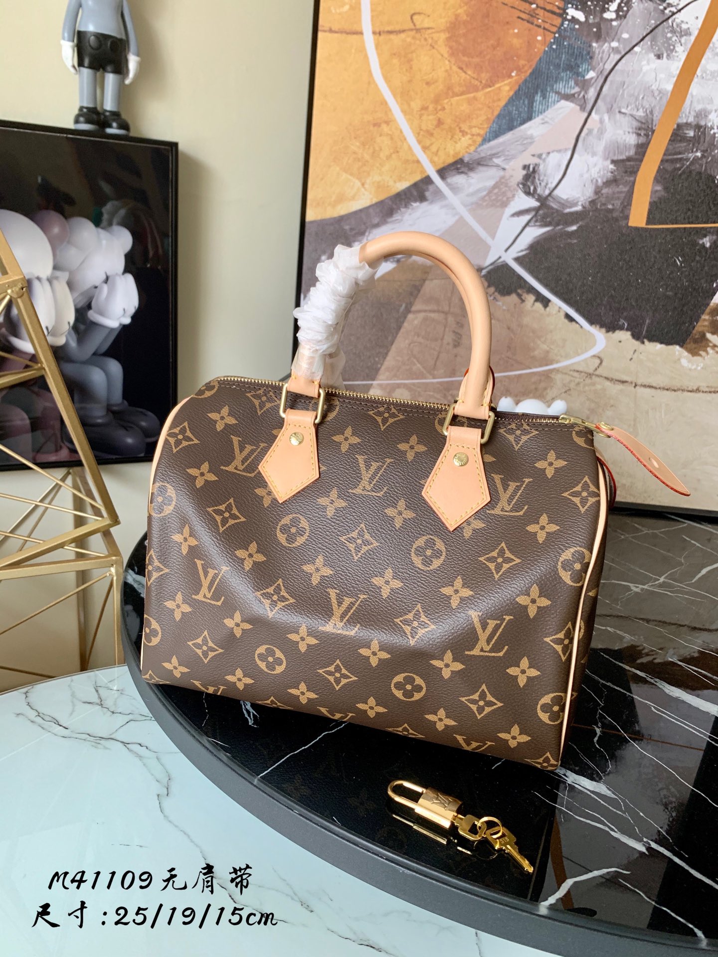 l0vis Vvtt0n speedy 25 monogram canvas brown m41109 25 x 19 x 15 cm