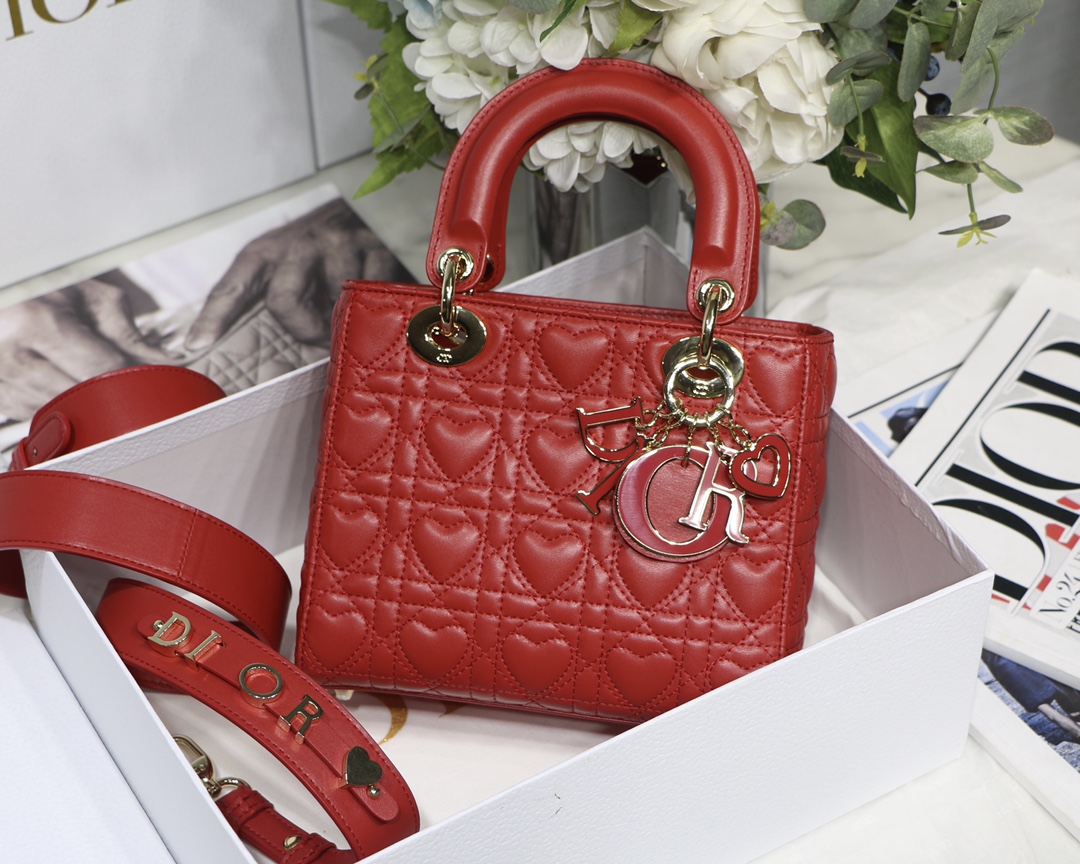 D10r small lady bag cherry red m0531 20cm