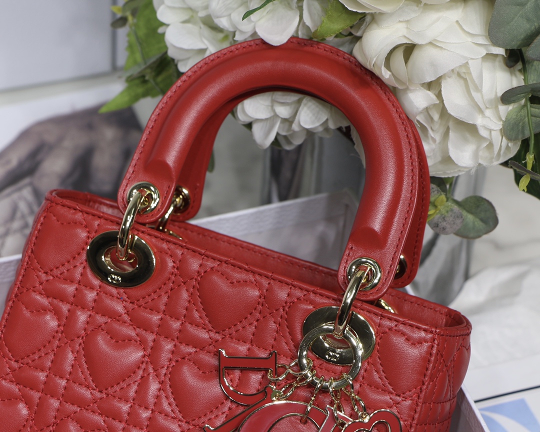 D10r small lady bag cherry red m0531 20cm