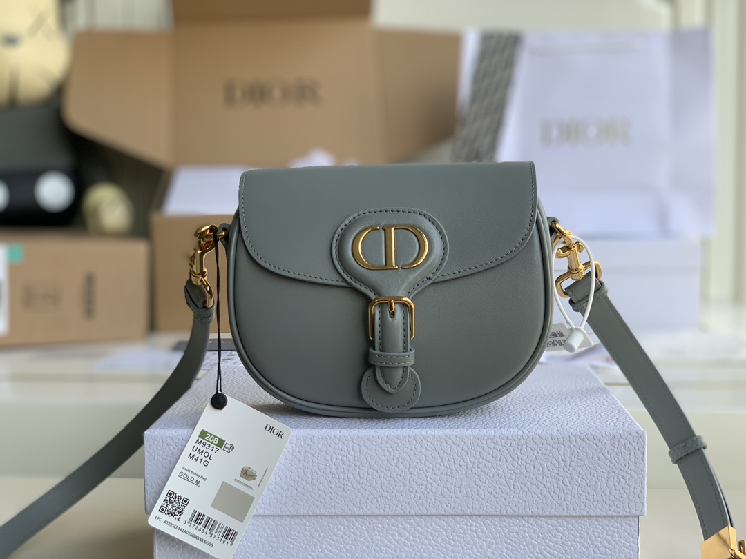 D10r small bobby bag box calfskin grey m9317 18 x 14 x 5 cm