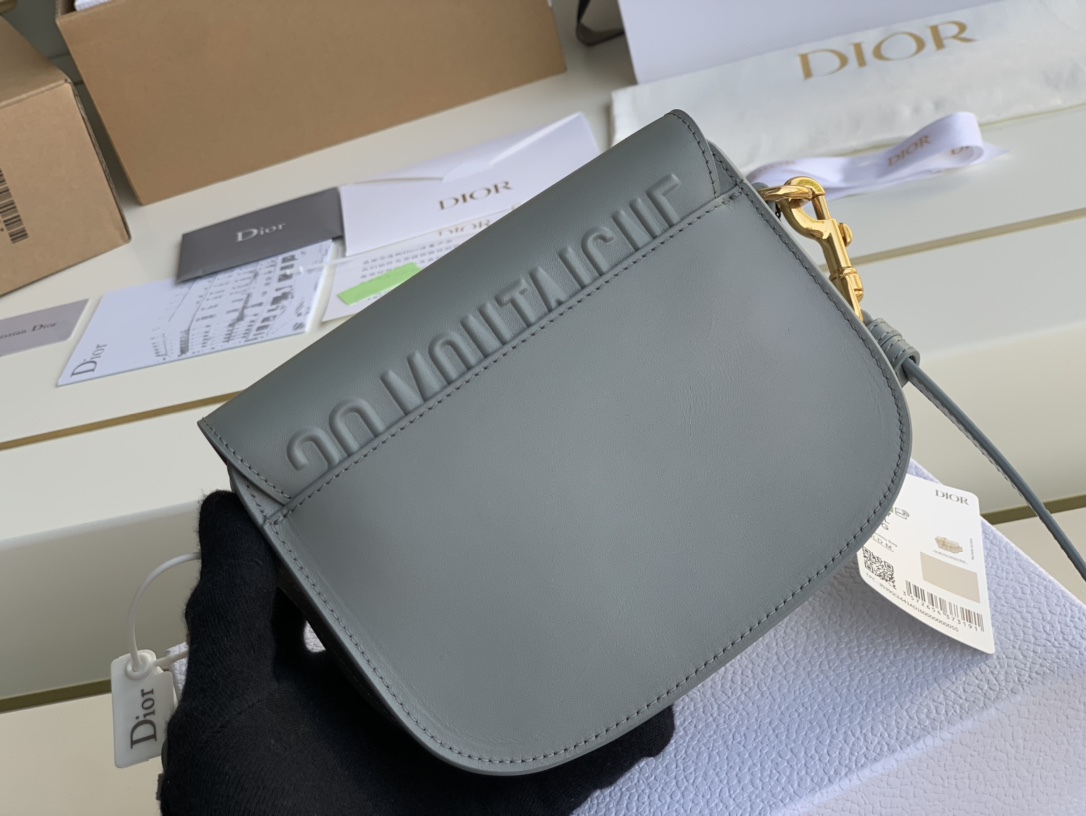 D10r small bobby bag box calfskin grey m9317 18 x 14 x 5 cm