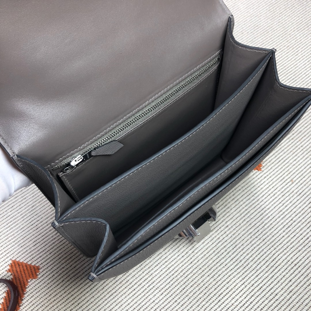 H**me5 2002 - 20 bag evercolor calfskin leather grey 20 cm