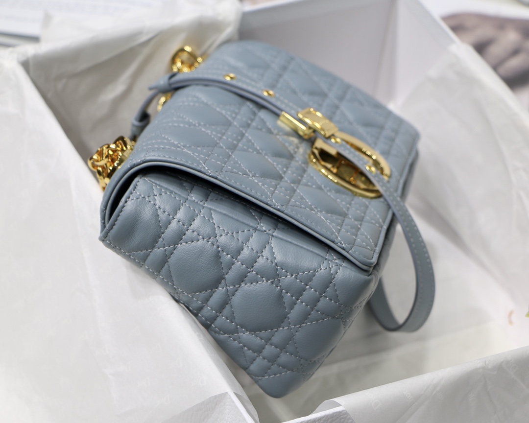 d10r medium caro bag S*pple cannage calfskin sky blue m9242 25.5 x 15.5 x 8 cm
