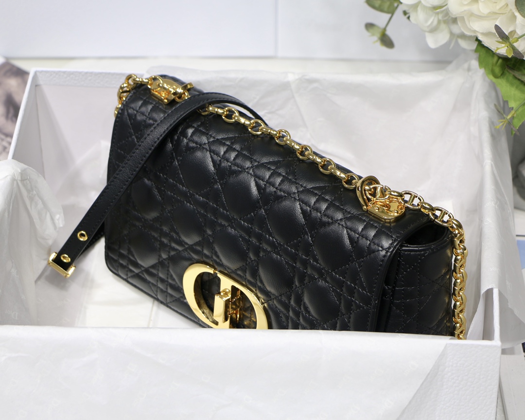 d10r medium caro bag S*pple cannage calfskin black m9242 25.5 x 15.5 x 8 cm