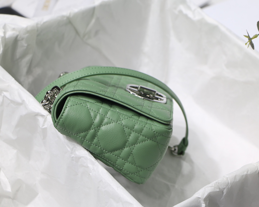 d10r small caro bag S*pple cannage calfskin green m9241 20 x 12 x 7 cm