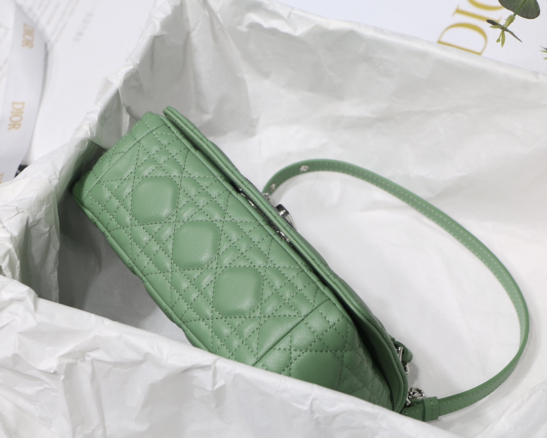 d10r small caro bag S*pple cannage calfskin green m9241 20 x 12 x 7 cm