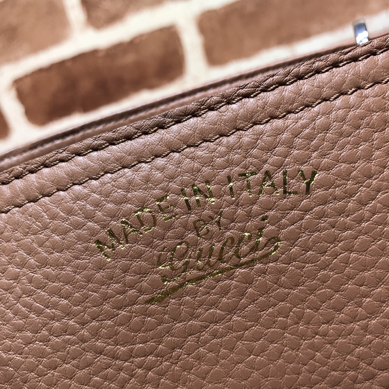 Gvc*1 bamboo shopper leather tote brown 336032 28 x 22 x 12 cm