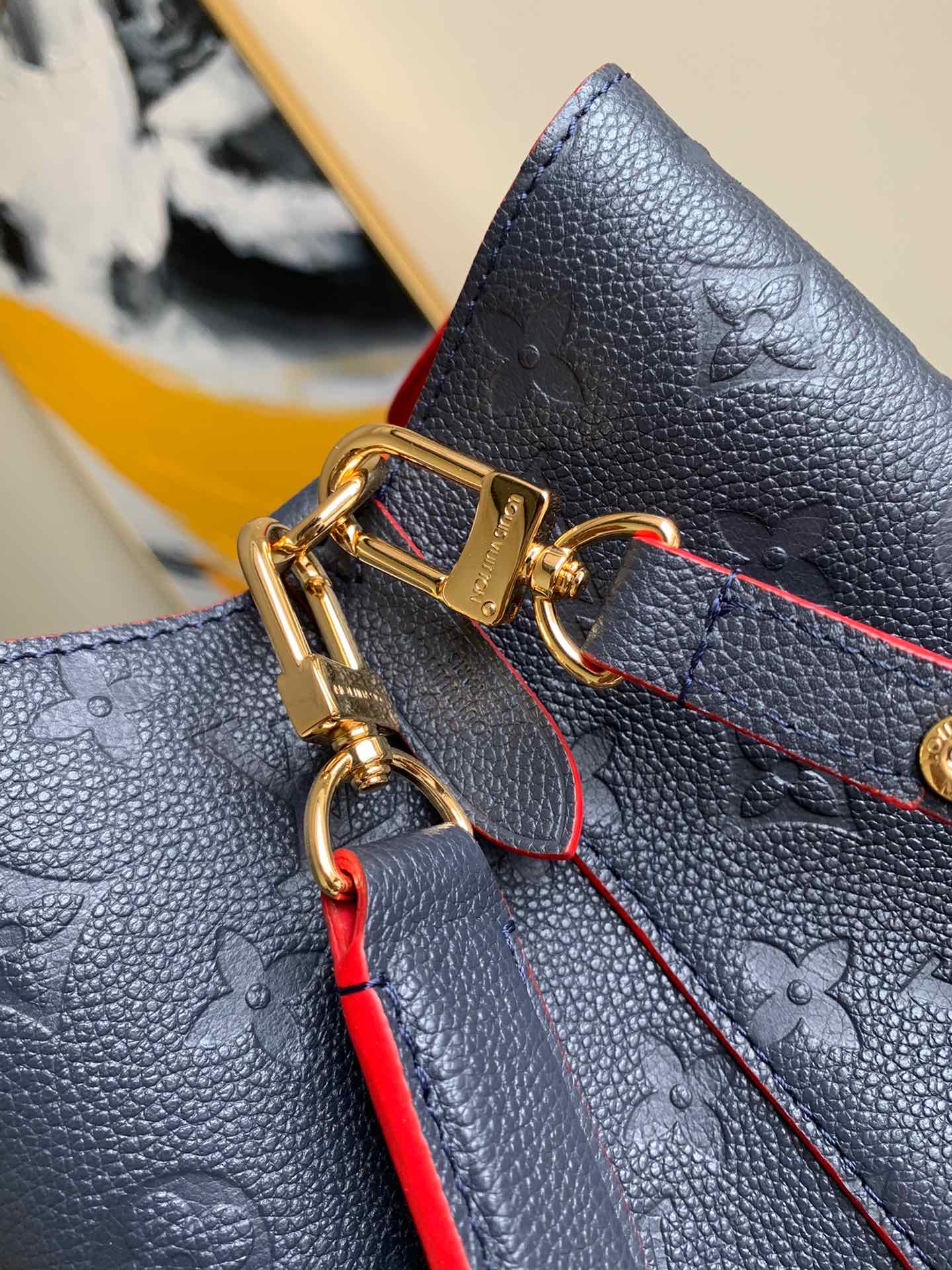 l0vis Vvtt0n nÉonoÉ mm monogram empreinte leather marine rouge m45306 26cm