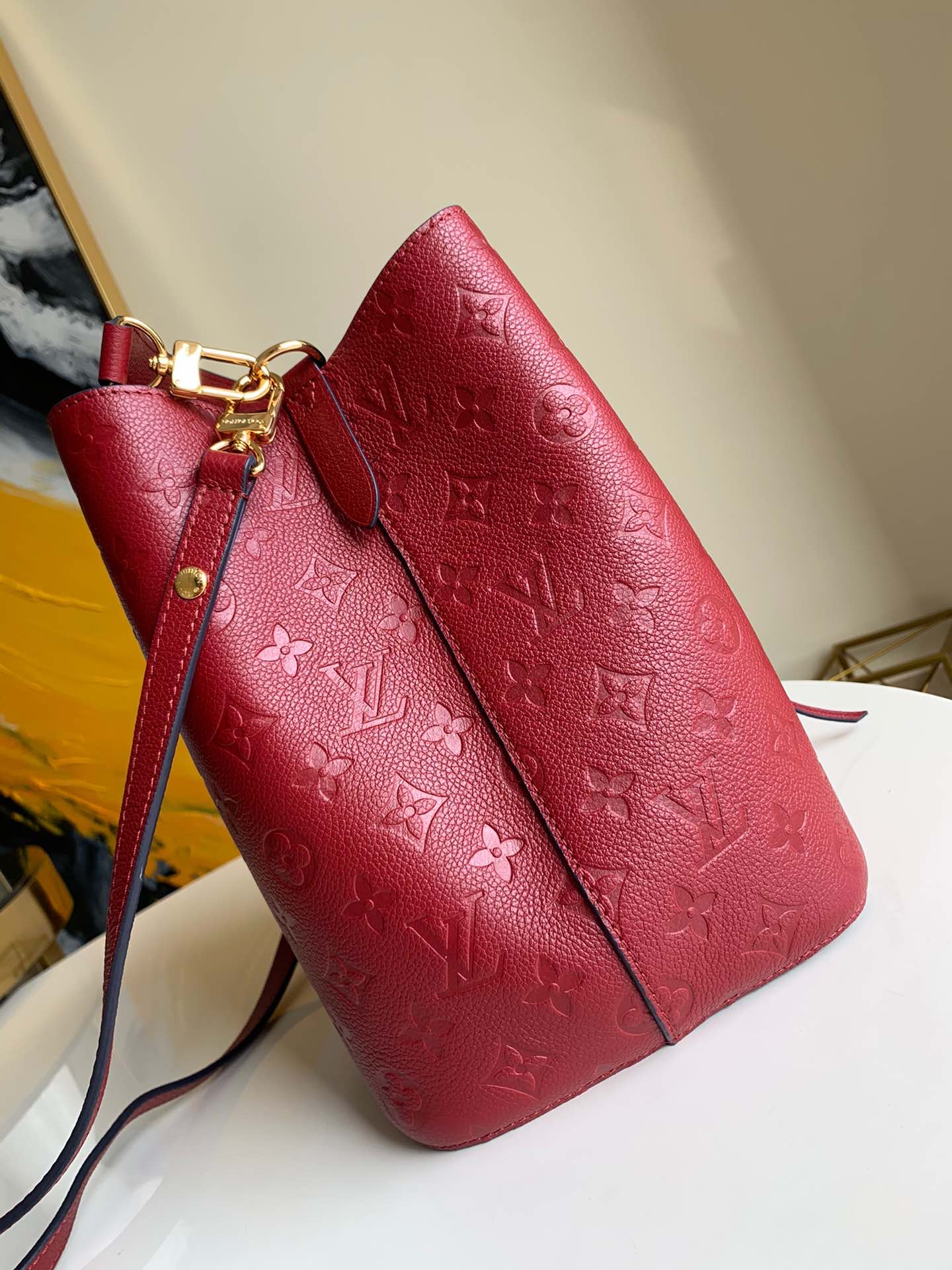 l0vis Vvtt0n nÉonoÉ mm monogram empreinte leather red m45306 26 cm