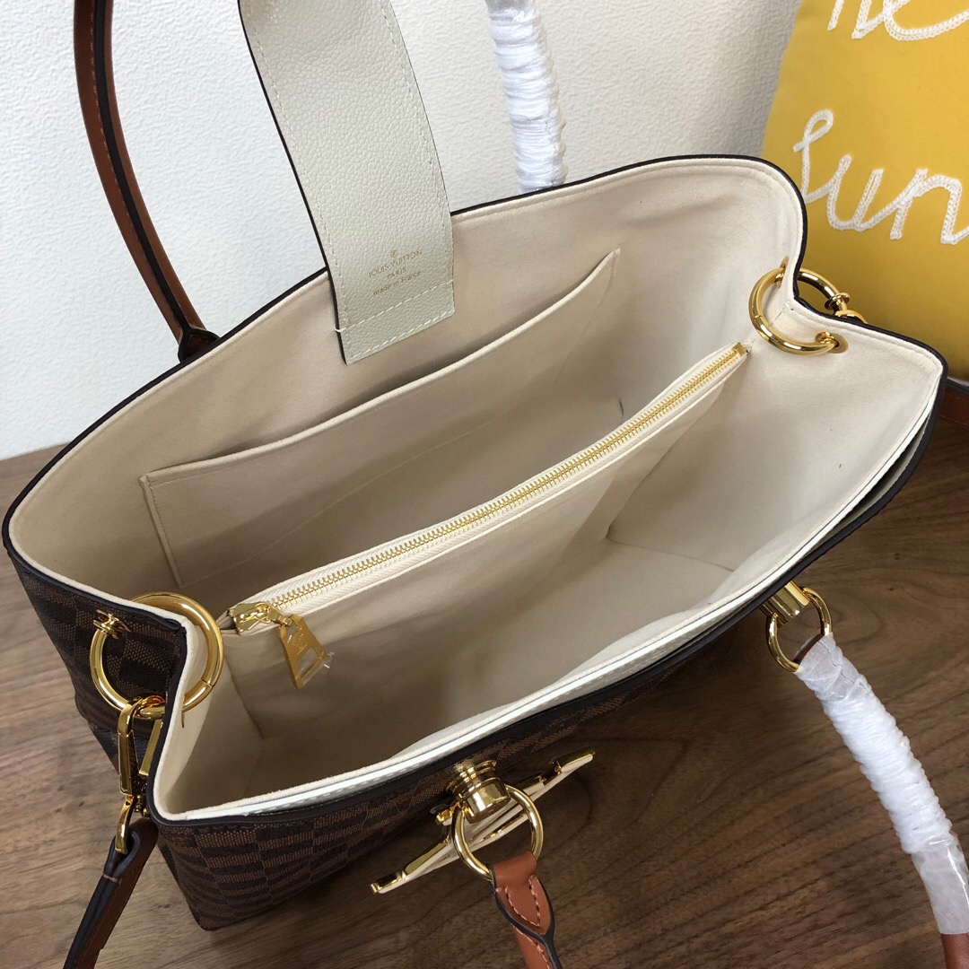 l0vis Vvtt0n lv riverside damier ebene canvas white n40050 36 x 25 x 15 cm