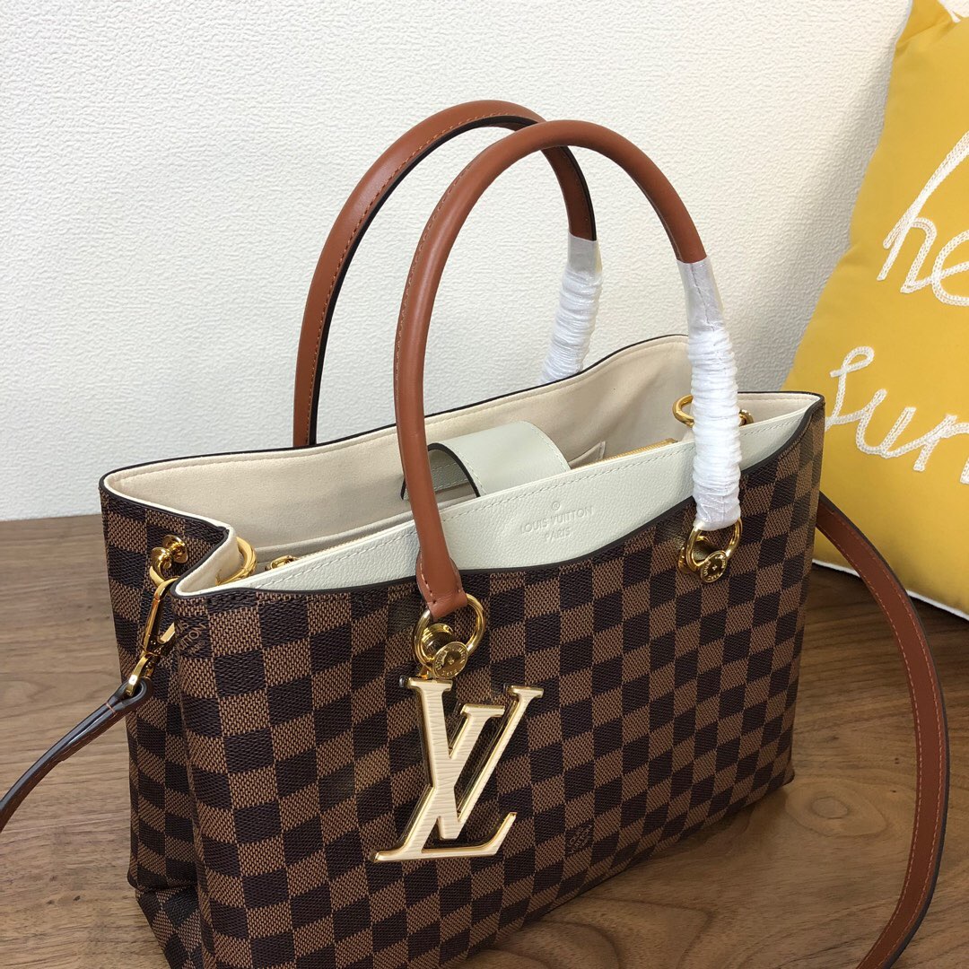 l0vis Vvtt0n lv riverside damier ebene canvas white n40050 36 x 25 x 15 cm