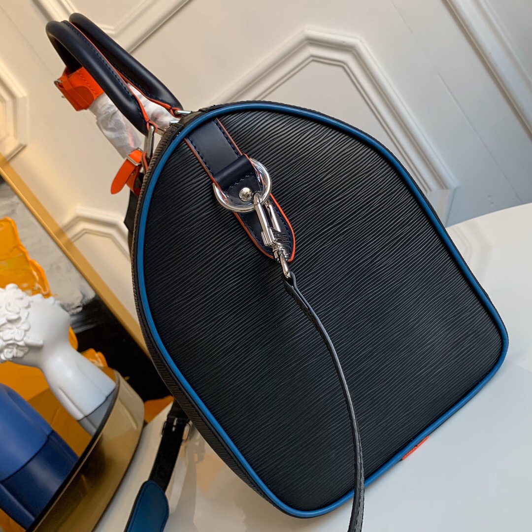 l0vis Vvtt0n keepall 45 travel bag grain epi leather black m51462 45 x 27 x 20 cm