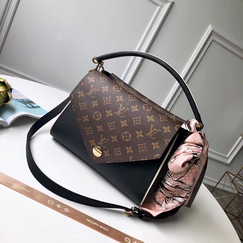 l0vis Vvtt0n double v bag monogram canvas black m54439 28 x 21 x 16 cm