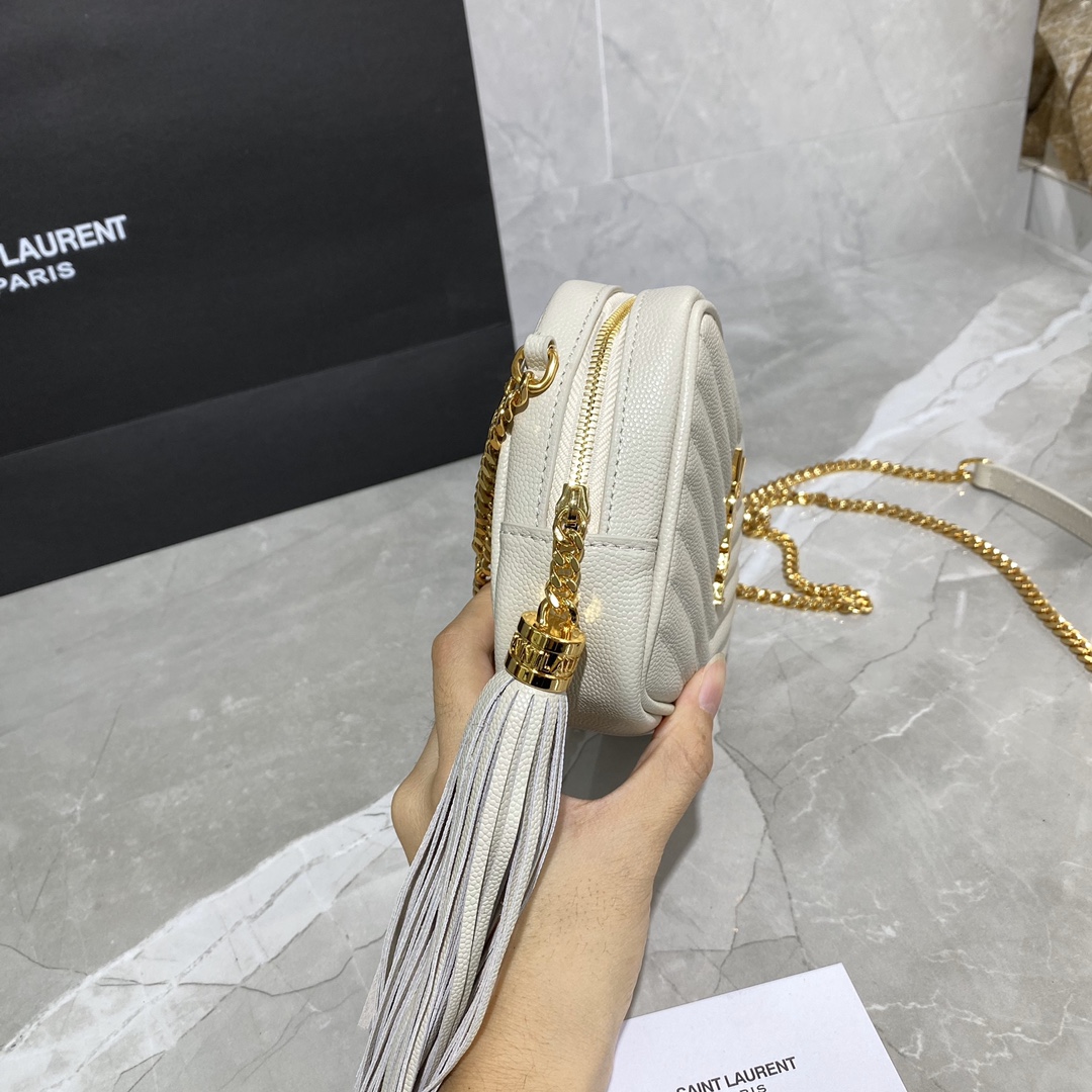 Y51 mini lou camera shoulder bag white 585040 18 × 10 × 5 cm