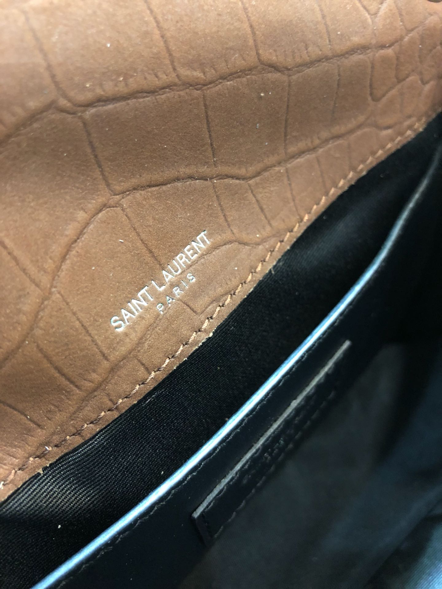 Y51 niki baby in crocodile leather brown 6331511 21 x 16 x 7.5 cm