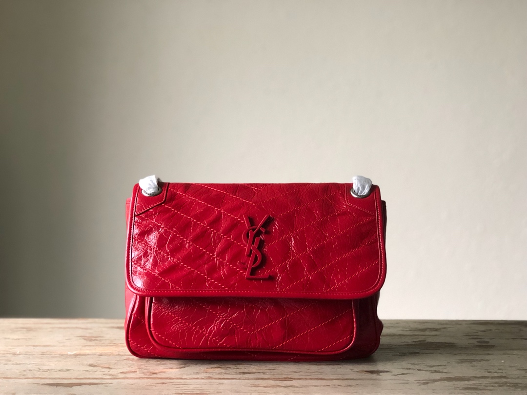 Y51 niki medium crinkled vintage leather red 4988940 28 x 20 x 8 cm