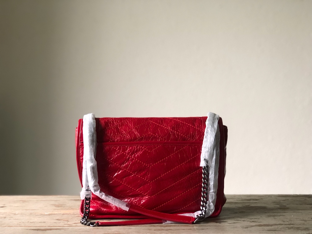 Y51 niki medium crinkled vintage leather red 4988940 28 x 20 x 8 cm