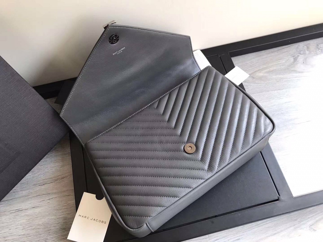 Y51 large college tote leather silver metal gray 392738 32 x 21 x 8 cm