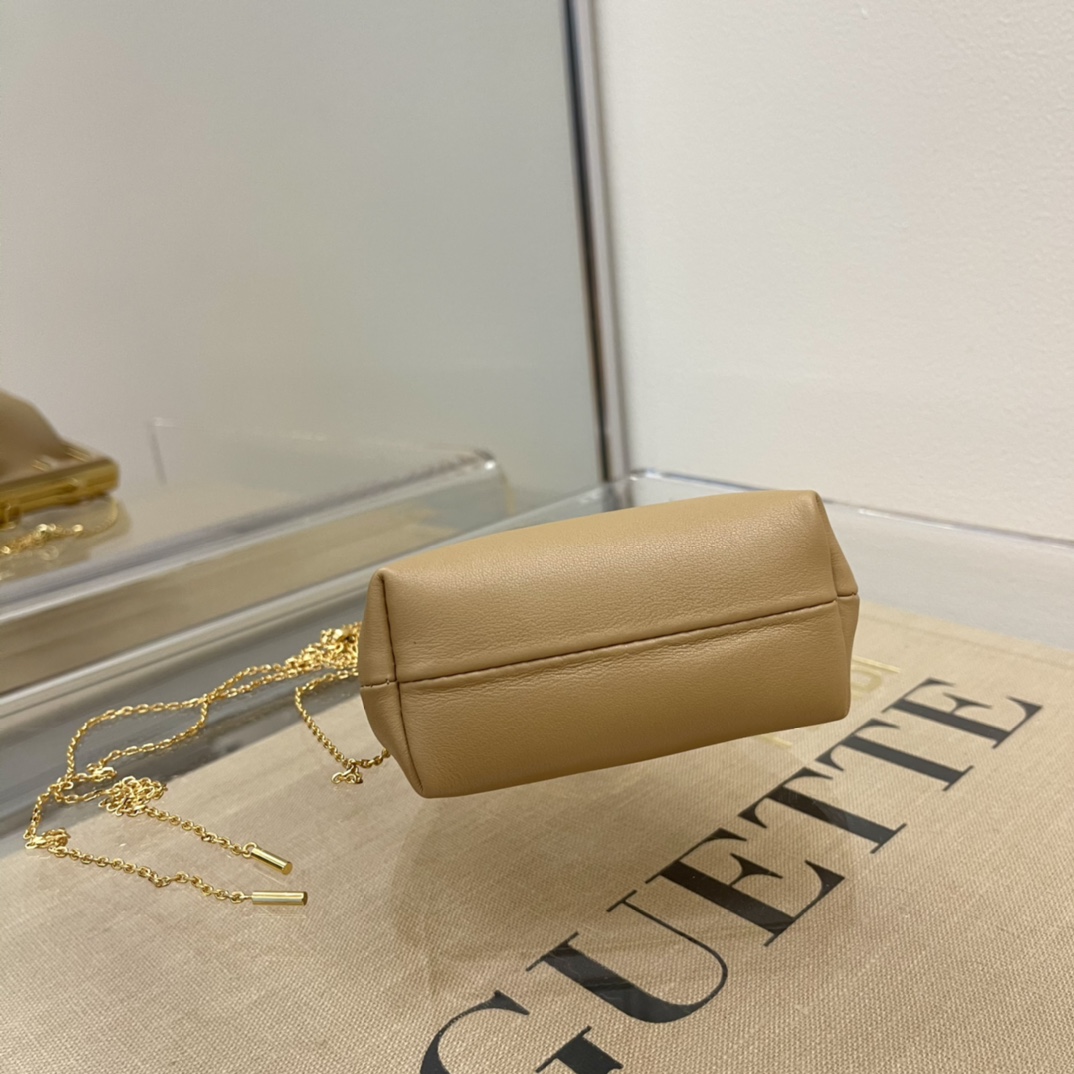 F**di nano first charm nappa leather tan 7as051 11.5 x 5.5 x 10 cm