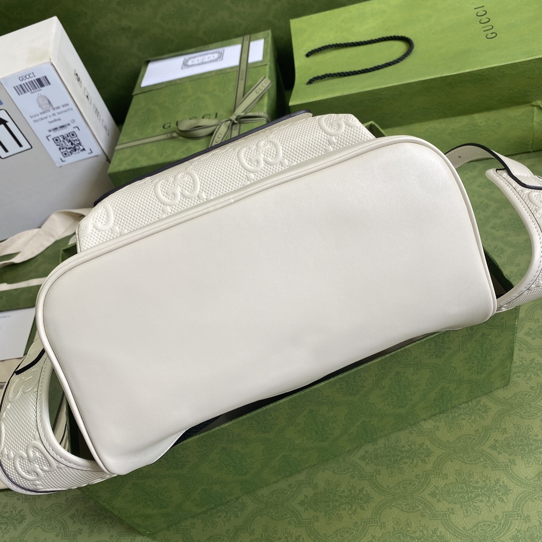 Gvc*1 gg embossed backpack white ‎658579 27 × 37 × 13 cm