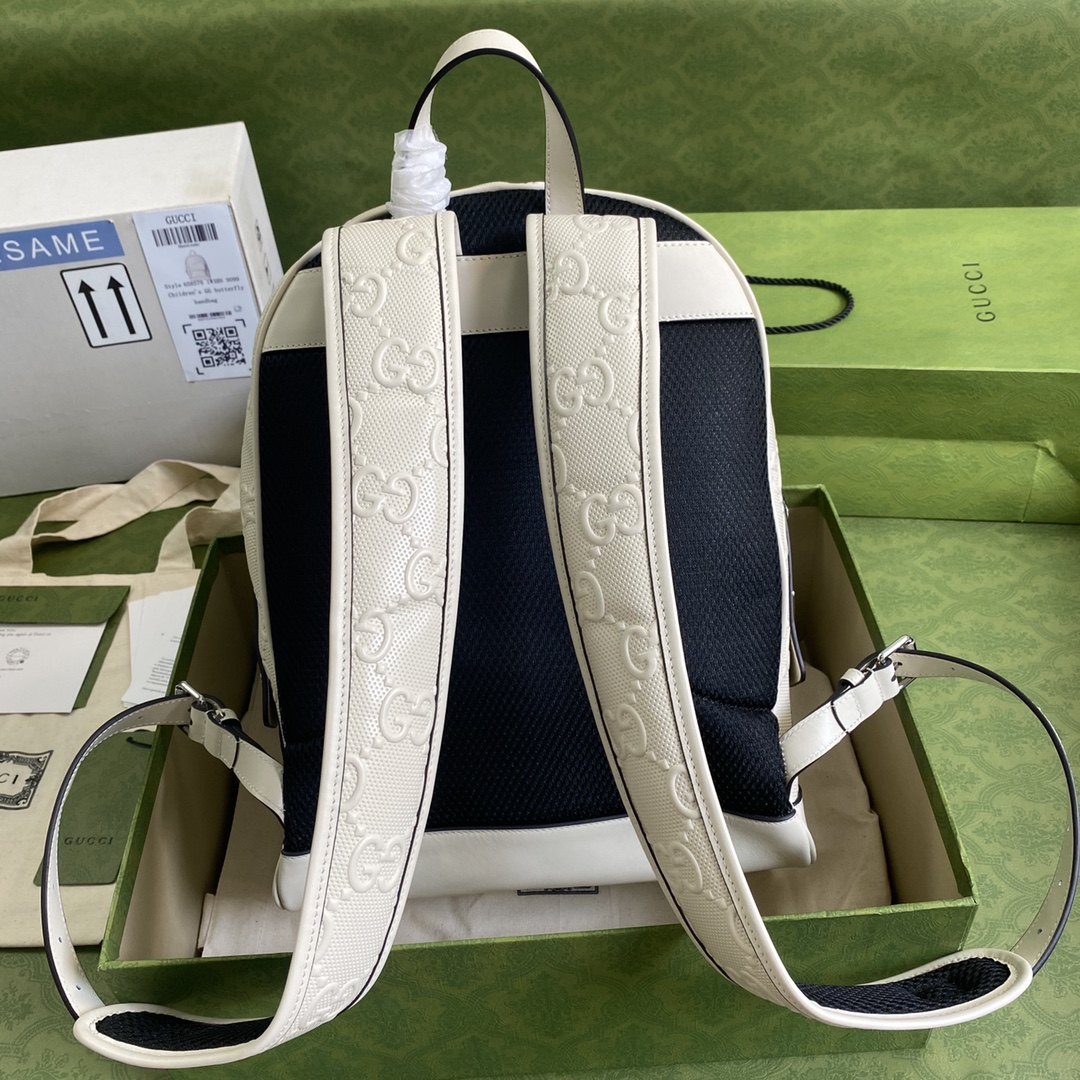 Gvc*1 gg embossed backpack white ‎658579 27 × 37 × 13 cm