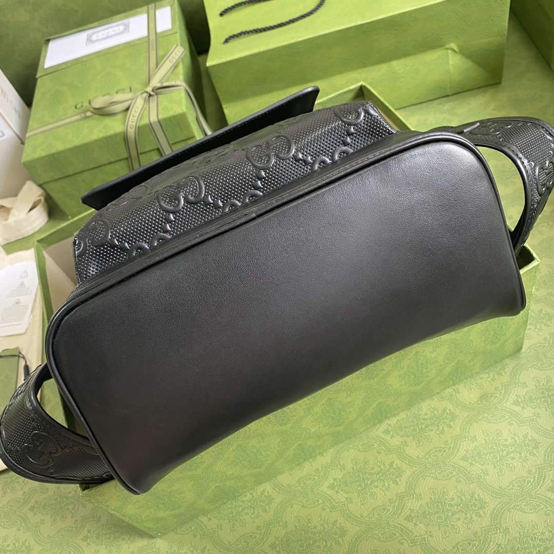 Gvc*1 gg embossed backpack black ‎658579 27 × 37 × 13 cm