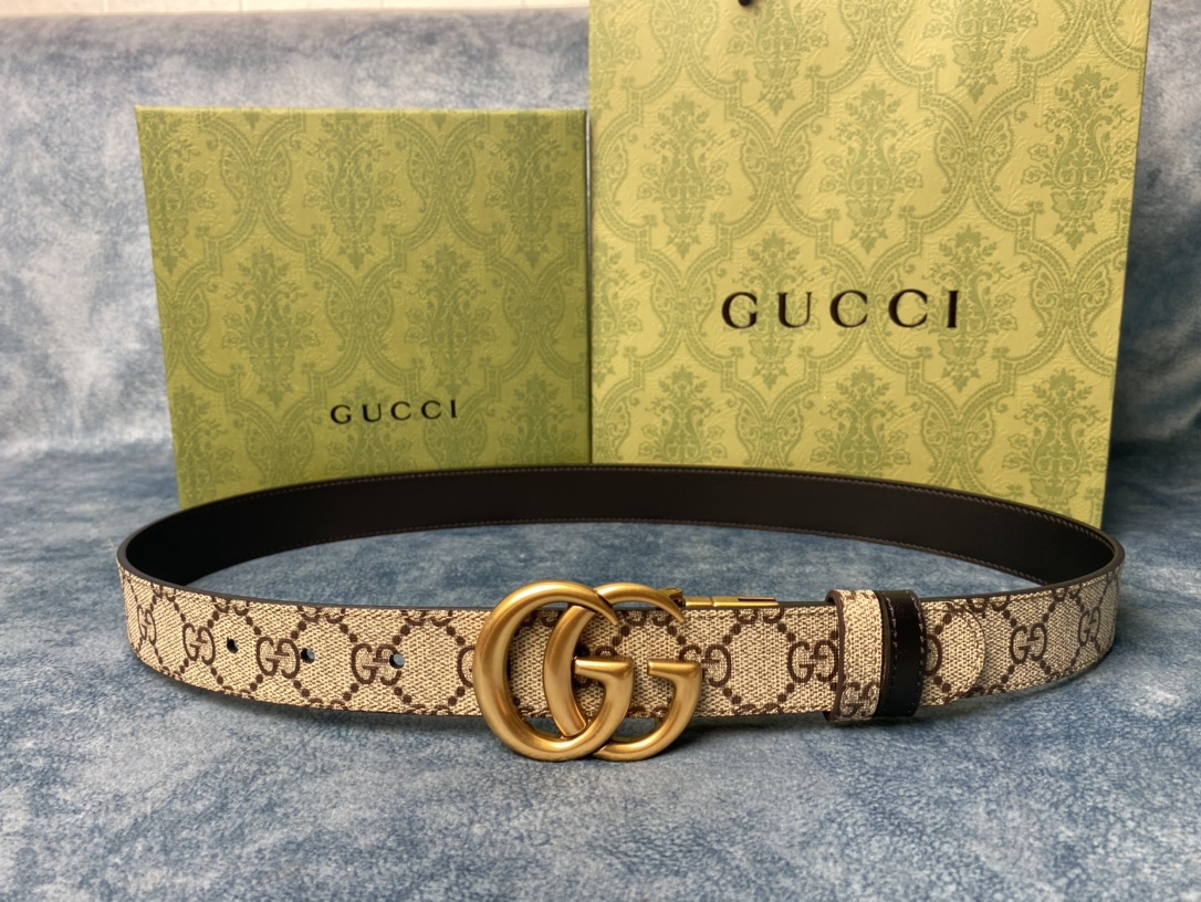 Gvc*1 marmont thin belt double g buckle