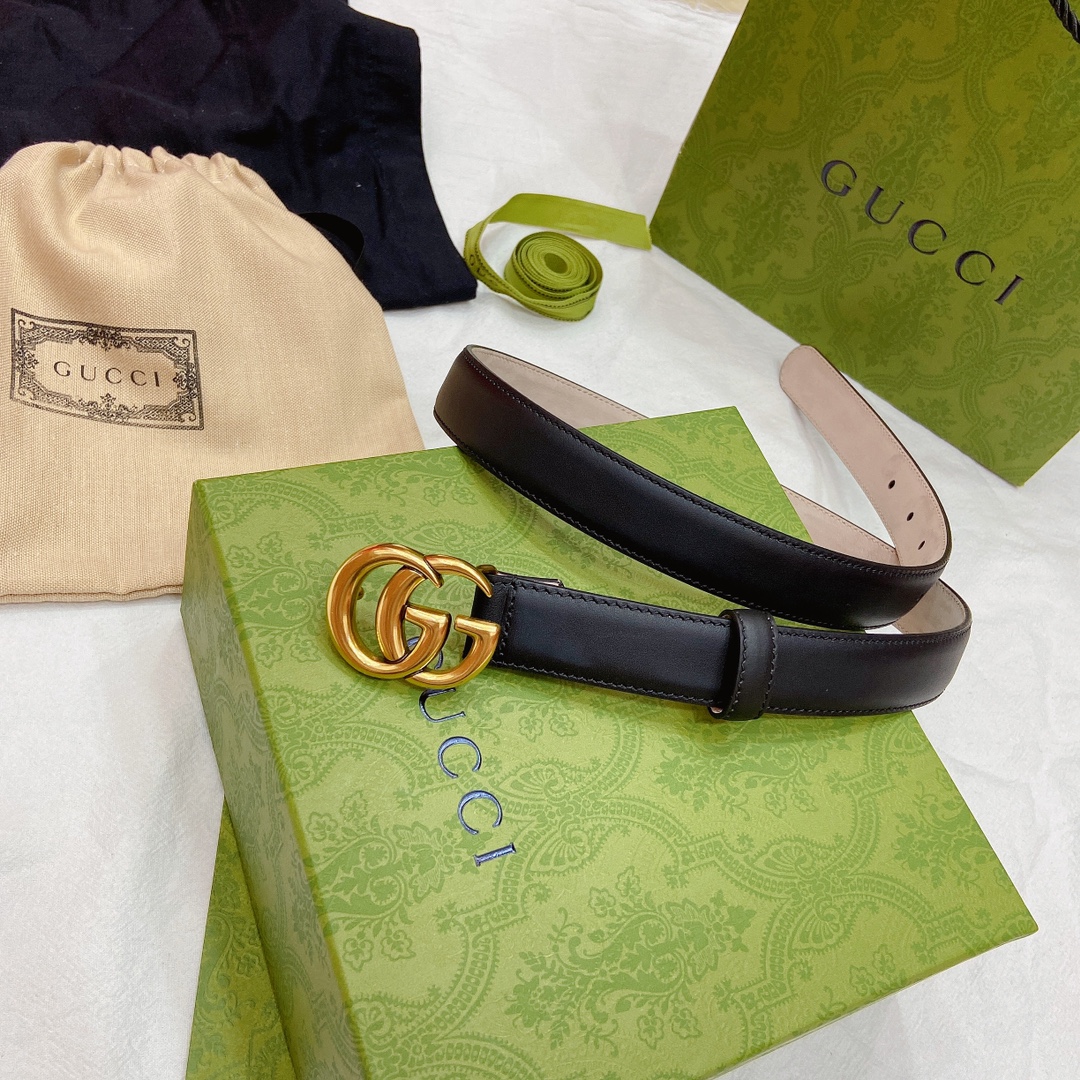 Gvc*1 leather belt with doulble buckle