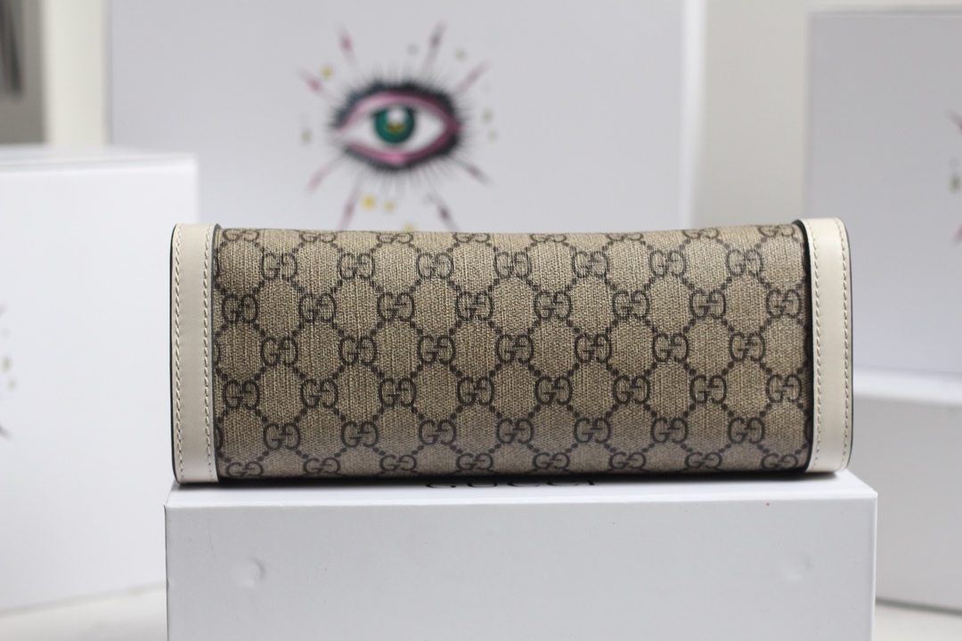 Gvc*1 small padlock gg shoulder bag in svp*me canvas white 498156 26 x 18 x 10 cm