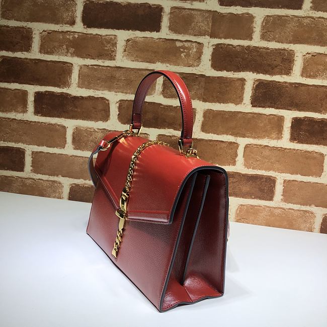 Gvc*1 sylvie 1969 small top handle bag red 602781 26 x 19 x 10.5 cm