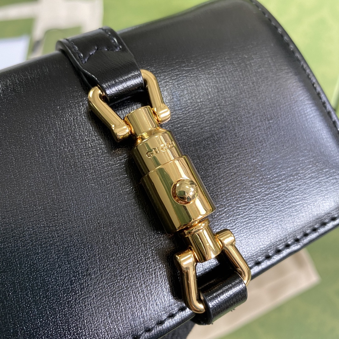 Gvc*1 jackie 1961 card case wallet gg black ‎645536 11 × 8.5 x 3 cm