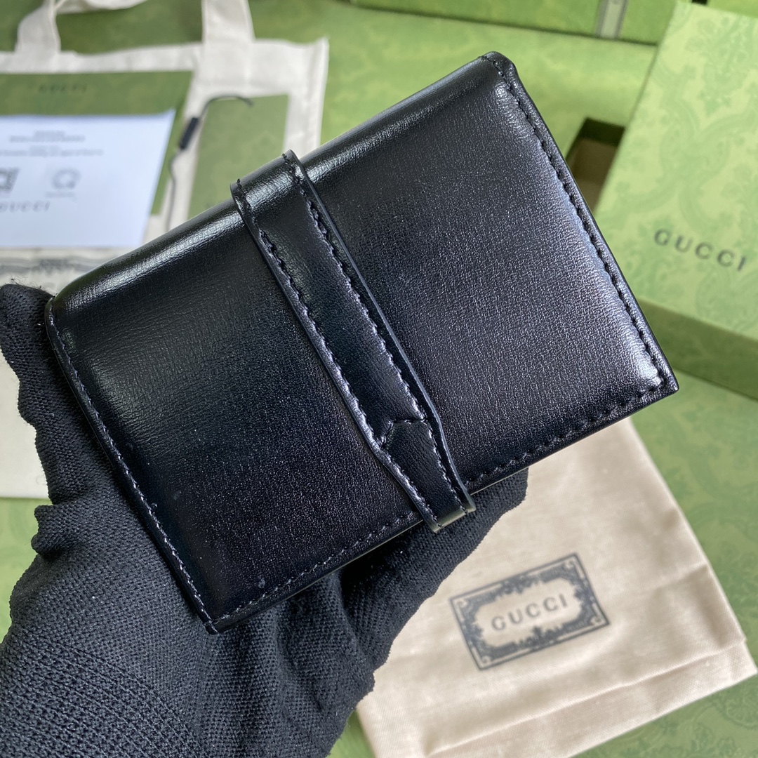 Gvc*1 jackie 1961 card case wallet gg black ‎645536 11 × 8.5 x 3 cm