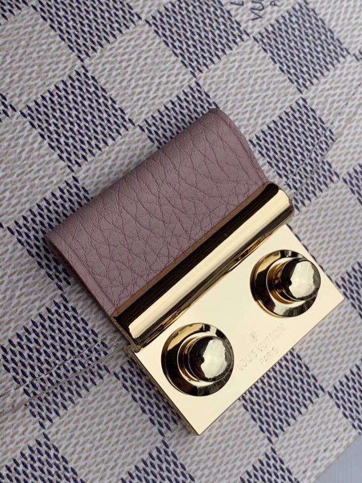 l0vis Vvtt0n croisette chain wallet damier azur rose pink n60357 21 x 13.5 x 5 cm