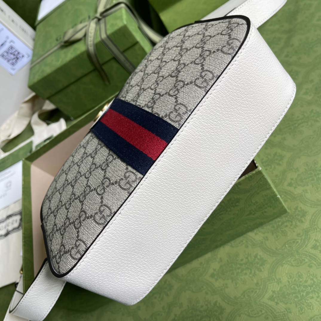 Gvc*1 ophidia camera bag beige/white 681064 21 x 14 x 7 cm