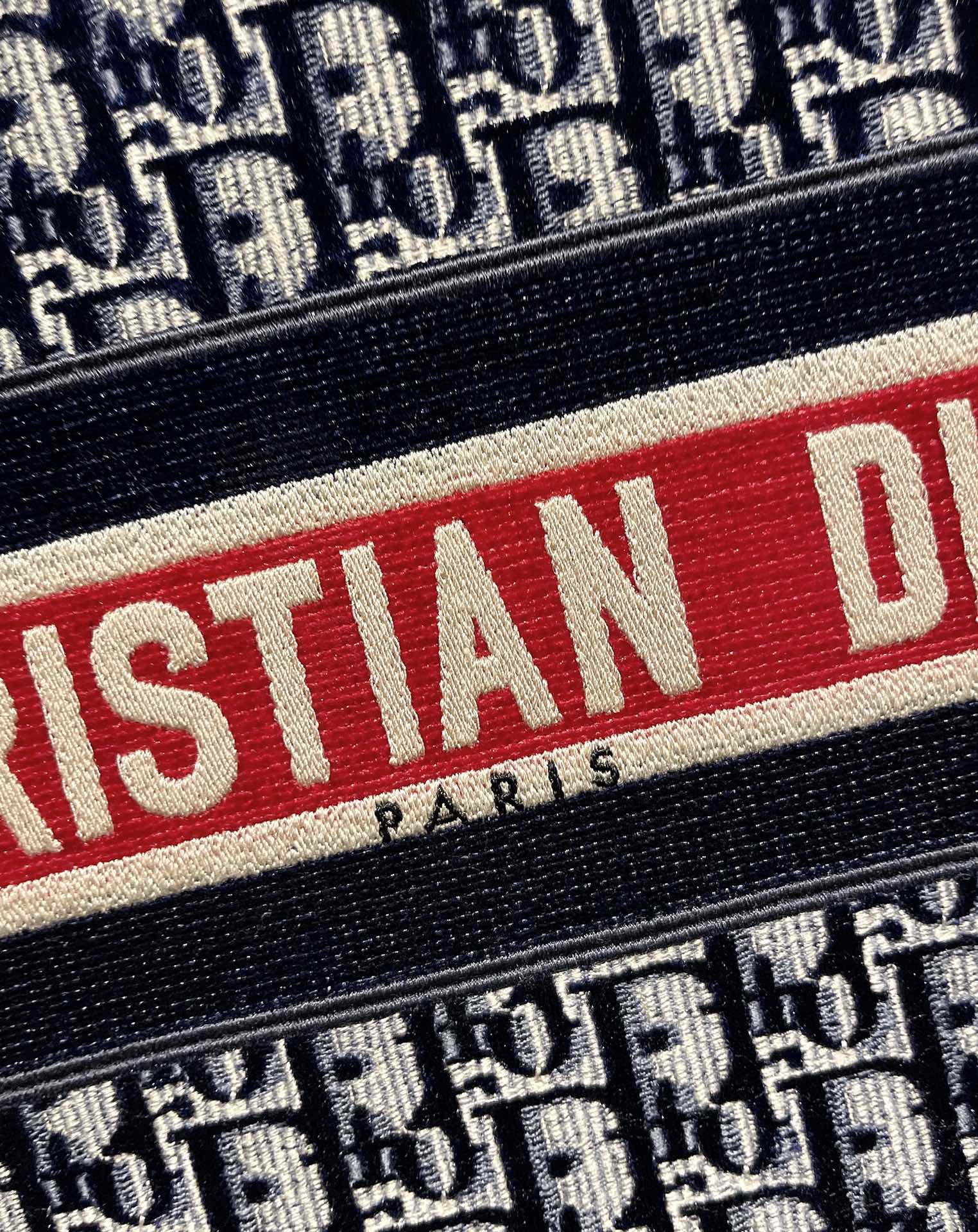 D10r small book tote black/red oblique m1296 36 cm