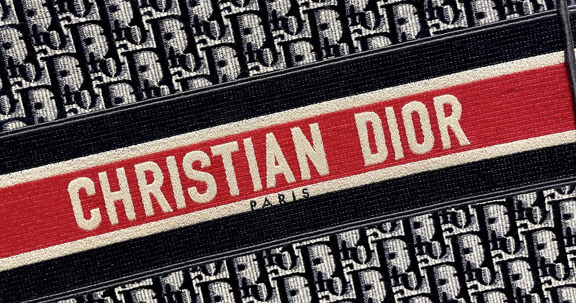 D10r small book tote black/red oblique m1296 36 cm