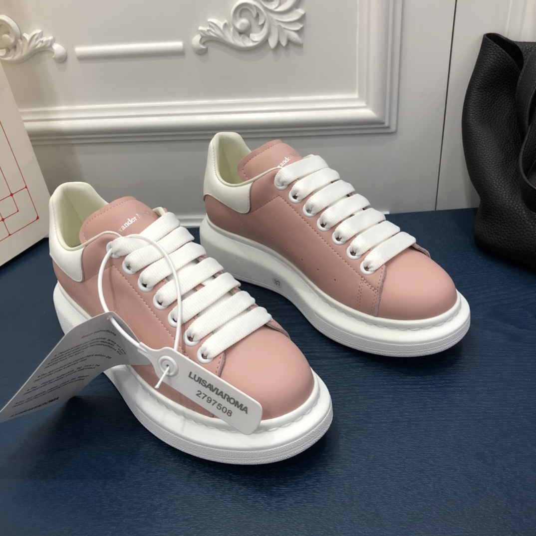 a1exa*der Mcqv*en oversized sneaker pastel pink/white
