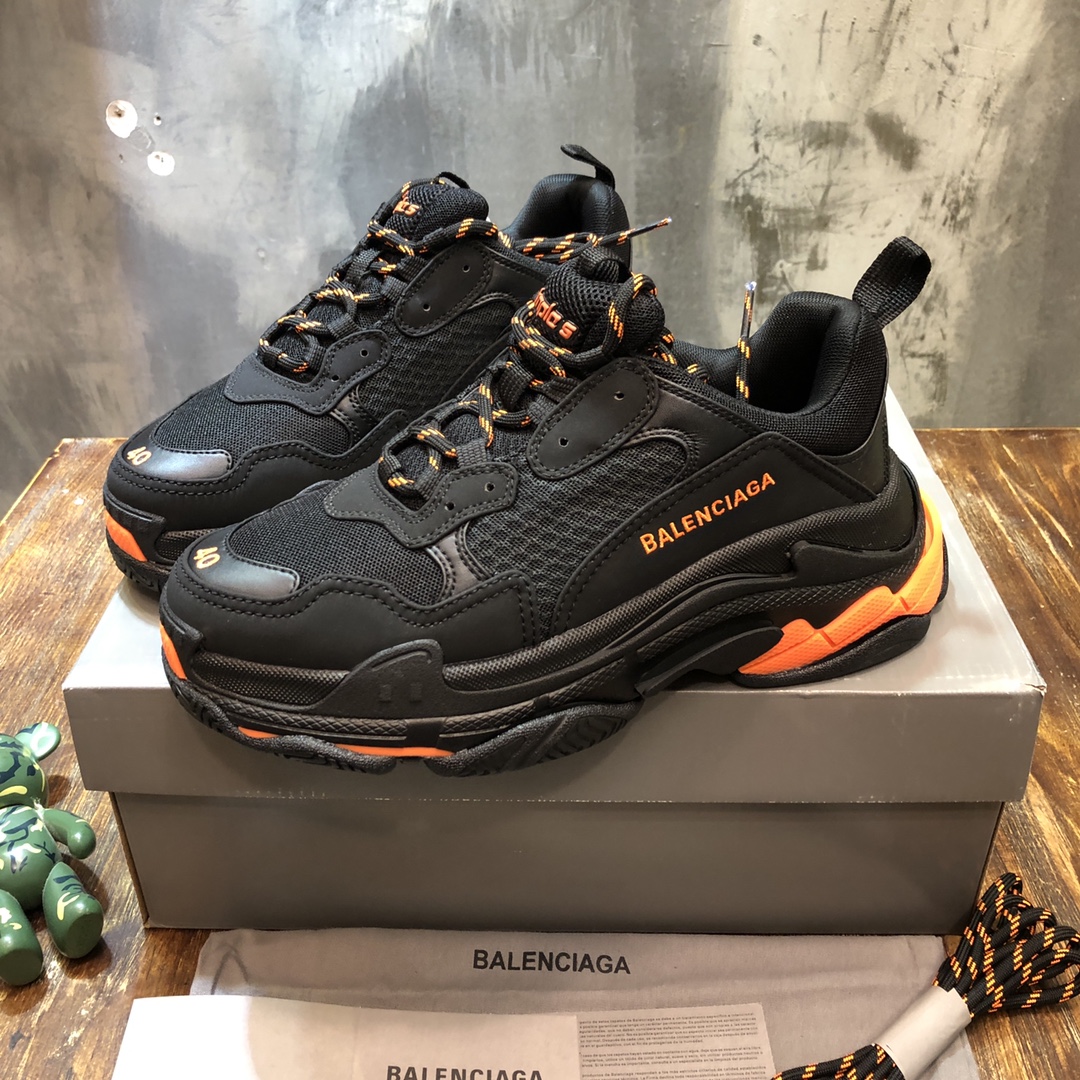 Ba1en*iaga triplpe s clear sole black/neon orange