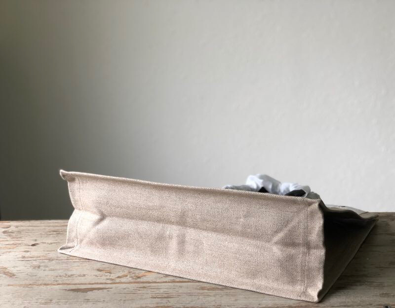 Y51 rive gauche tote bag in linen and leather white 4992909 48 x 36 x 16 cm