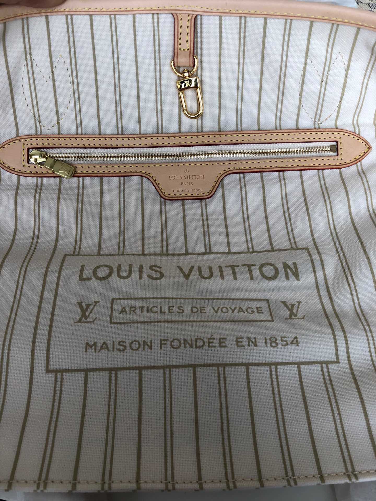 LV Neverfull Mommy shopping gm bag white 40cm