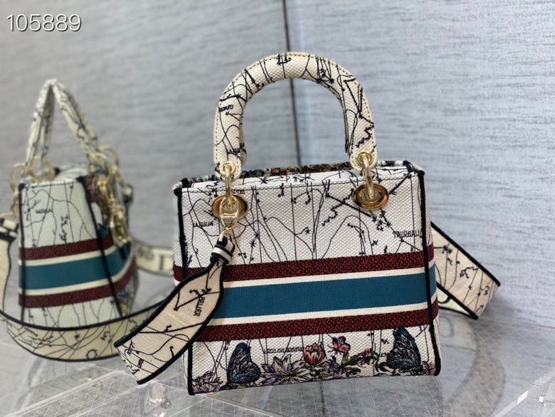 D10r medium lady d-lite bag embroidery m0565 24 cm 03