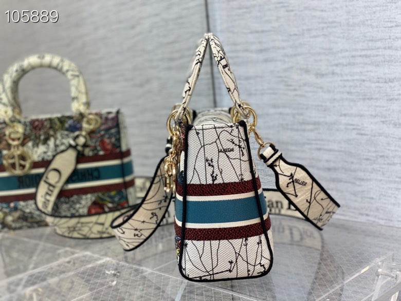 D10r medium lady d-lite bag embroidery m0565 24 cm 03