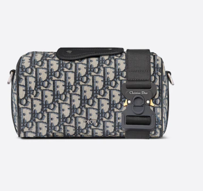 D10r lingot 22 bag beige and black D10r oblique jacquard 22cm