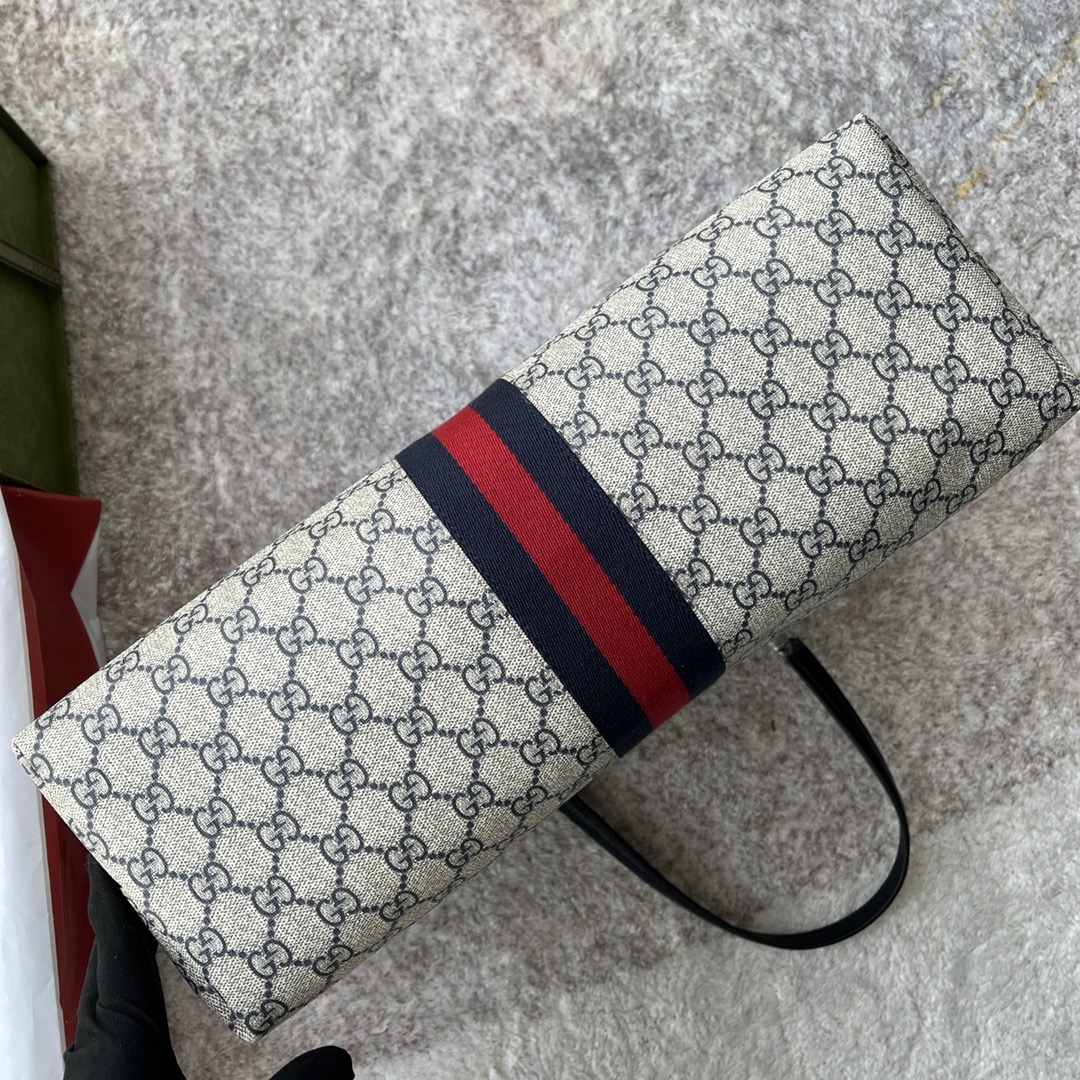 Gvc*1 ophidia medium leather canvas tote 38cm